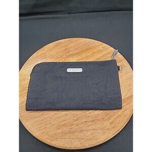 Baggallini RFID Blocking Wristlet Black Zip Pouch Travel Wallet 7" No Strap